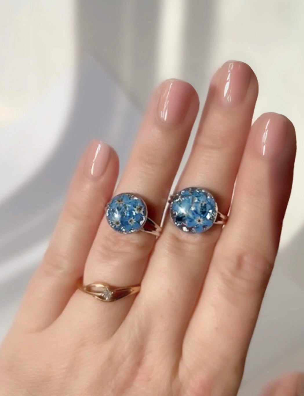 Forget-Me-Not Adjustable Ring