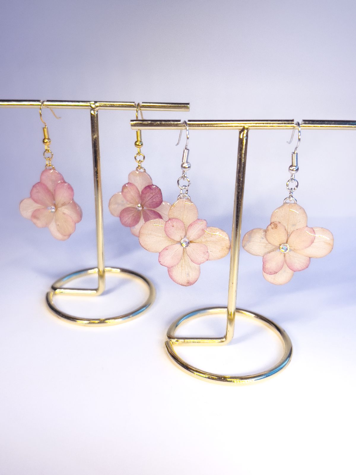 Hydrangea Crystal Dangles
