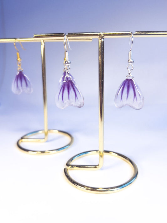 Zebrina Mallow Petal Dangles