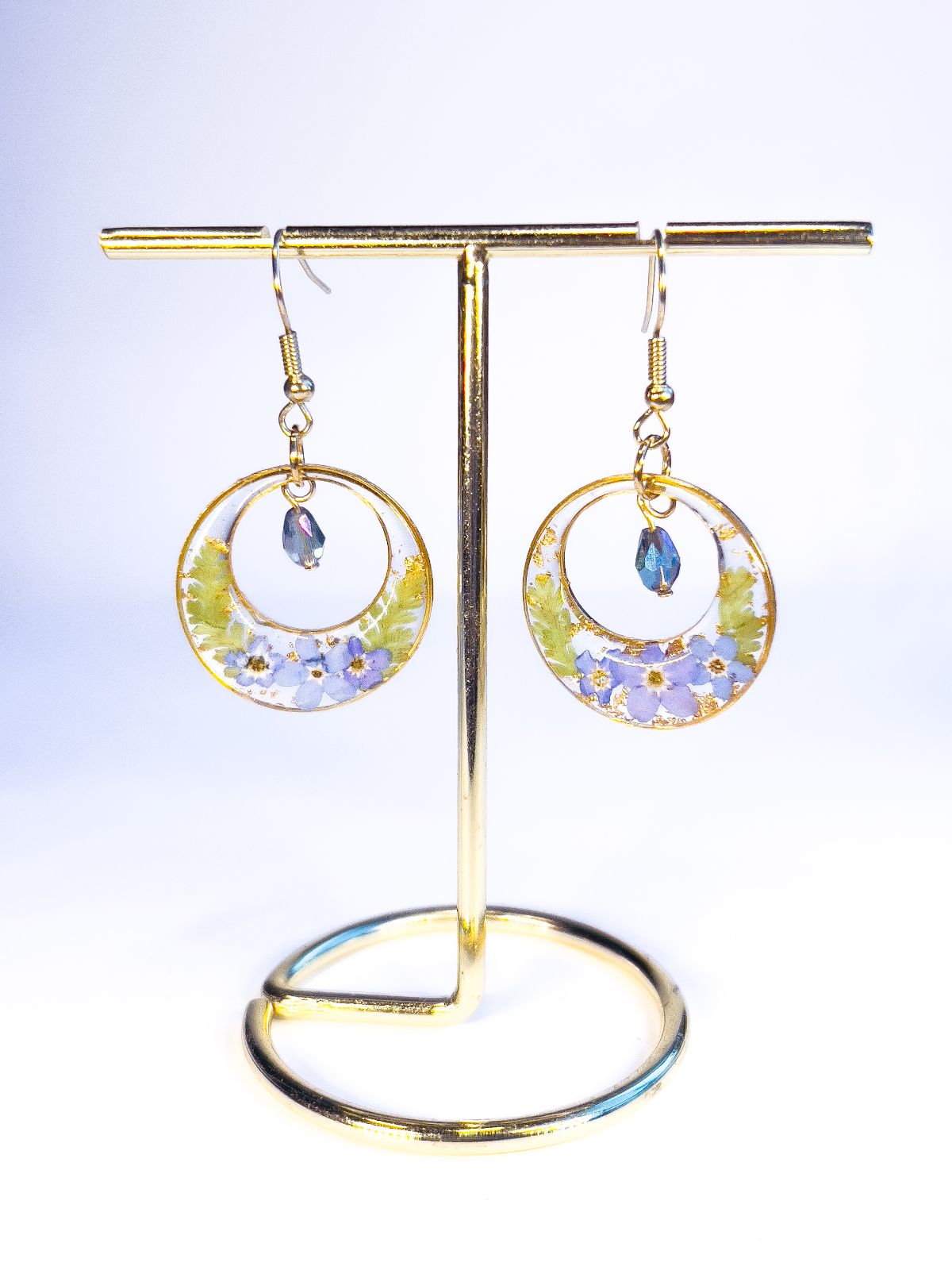 Forget-Me-Not & Fern Bead Dangles