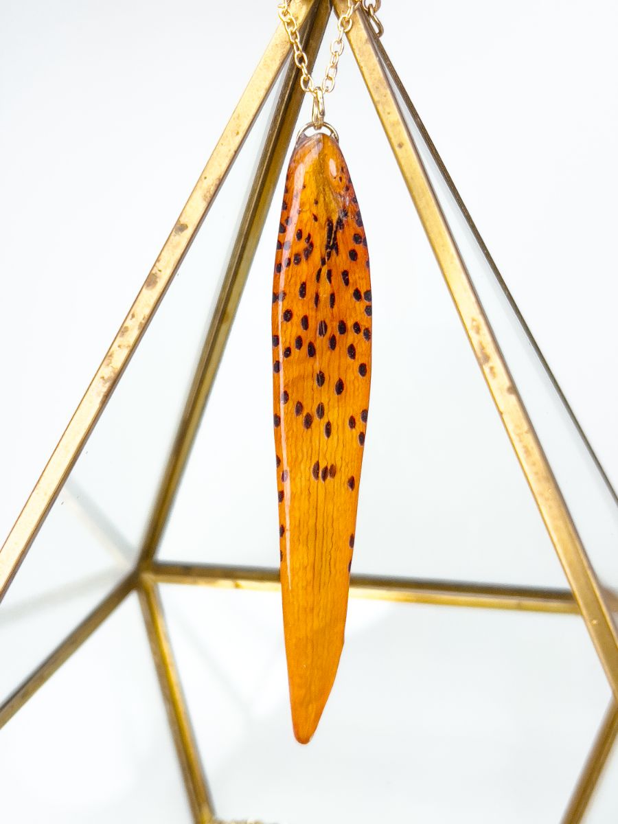 Tiger Lily Petal Necklace
