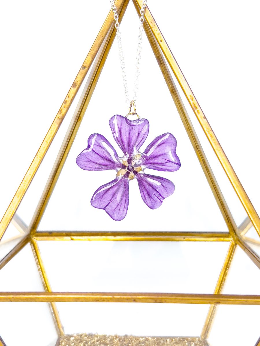 Purple Cloud Mallow Necklace