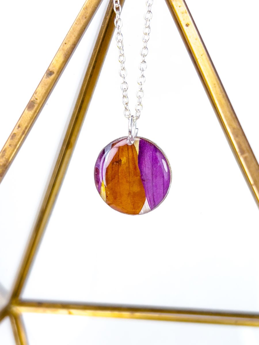 Zinnia Petal Abstract Necklace