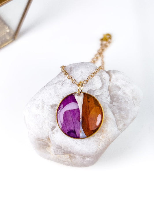 Zinnia Petal Abstract Necklace