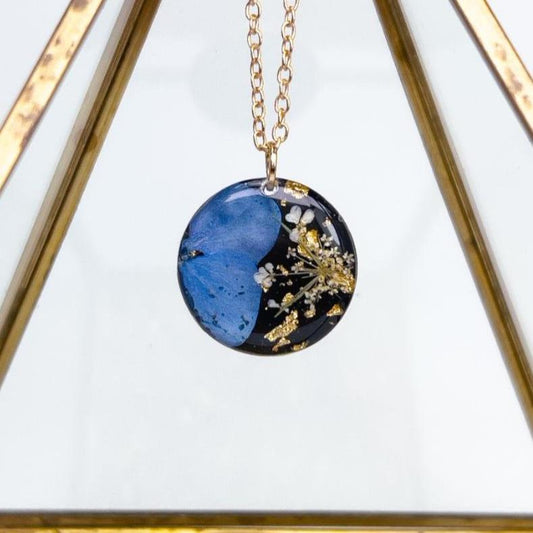 Hydrangea & Queen Anne's Lace Necklace