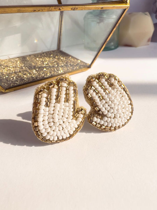 Hand-Beaded Hand Studs