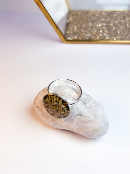 Queen Anne’s Lace Adjustable Ring