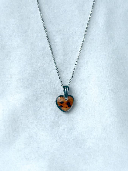 Tiger Lily Heart Necklace