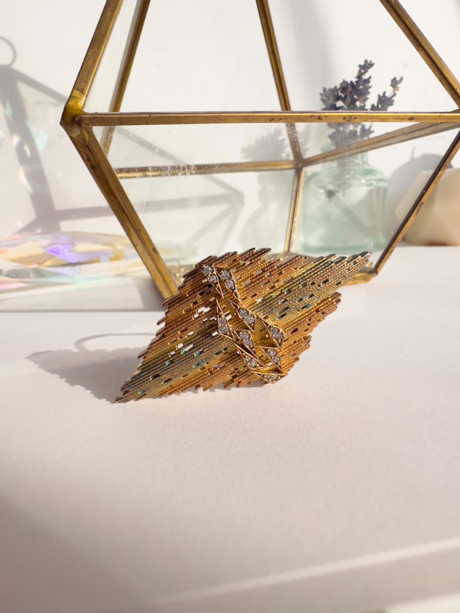 Abstract Texture & Crystal Ring