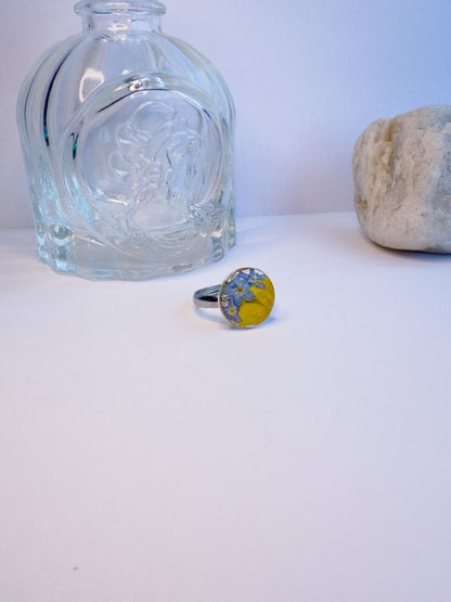 Buttercup & Forget-Me-Not Adjustable Ring
