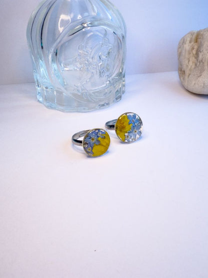 Buttercup & Forget-Me-Not Adjustable Ring