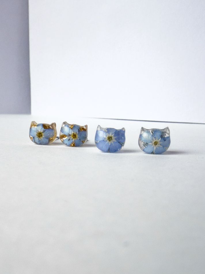 Forget-Me-Not Kitty Fundraiser - Stud Earrings