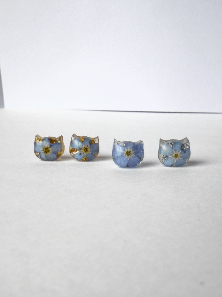 Forget-Me-Not Kitty Fundraiser - Stud Earrings