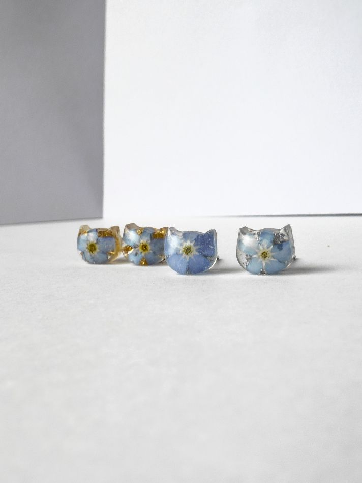 Forget-Me-Not Kitty Fundraiser - Stud Earrings