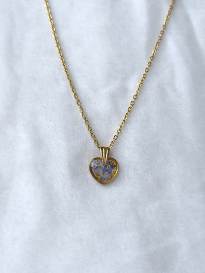 Forget-Me-Not Heart Necklace