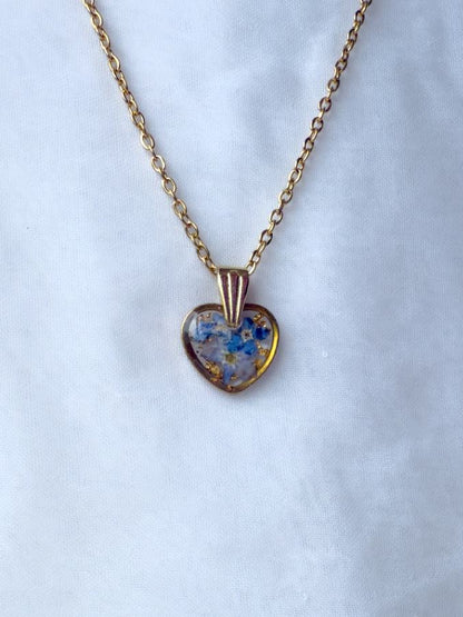 Forget-Me-Not Heart Necklace