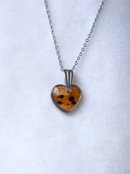 Tiger Lily Heart Necklace