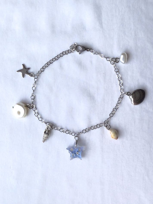 Beachy Charm Bracelet in Blue
