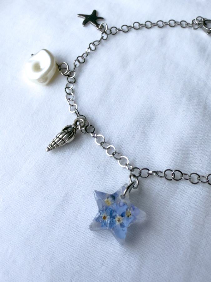 Beachy Charm Bracelet in Blue