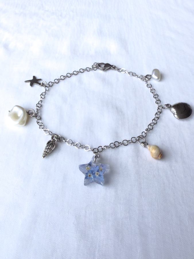 Beachy Charm Bracelet in Blue