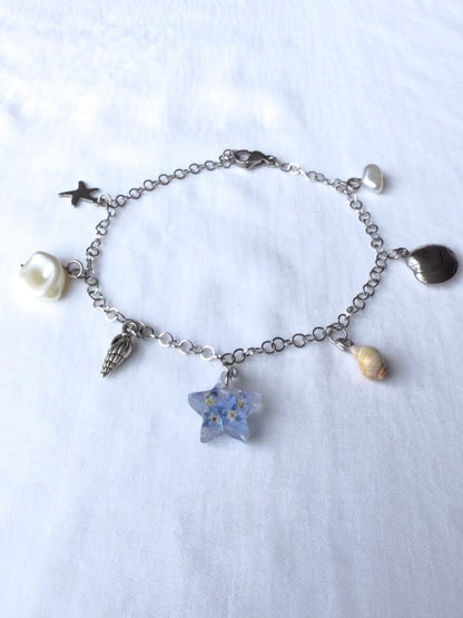 Beachy Charm Bracelet in Blue