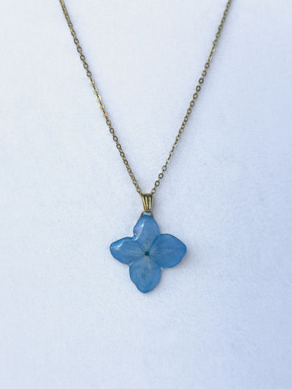 Blue Hydrangea 3D Necklace