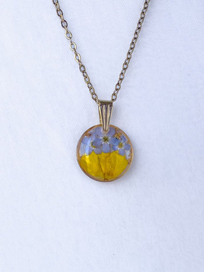 Buttercup & Forget-Me-Not Necklace