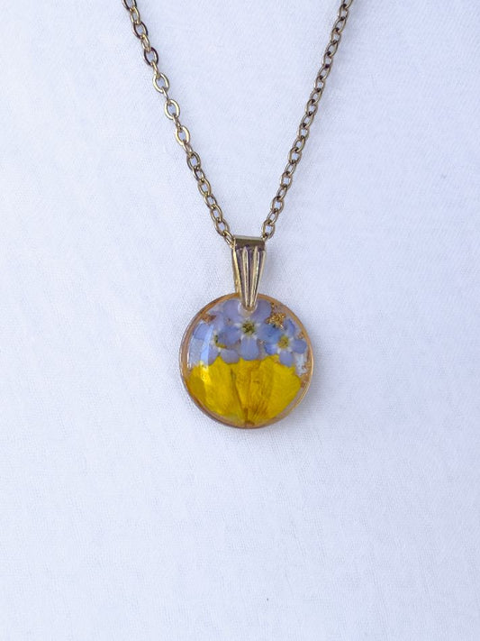 Buttercup & Forget-Me-Not Necklace