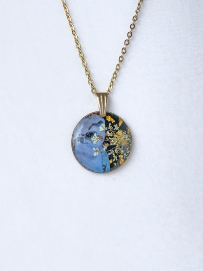 Hydrangea & Queen Anne's Lace Necklace