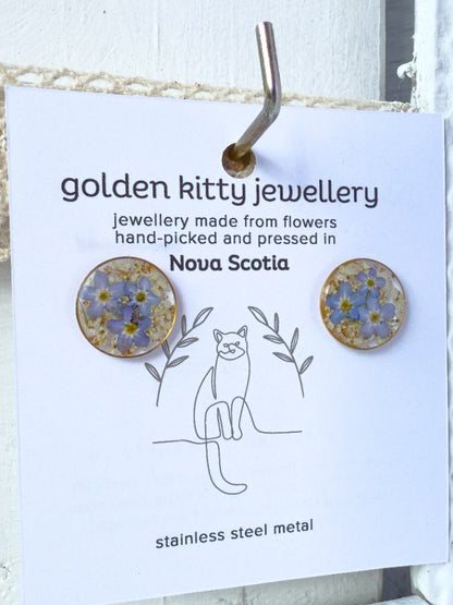 Queen Anne's Lace & Forget-Me-Not Studs