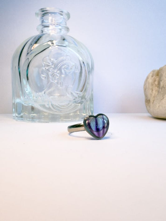 Zebrina Mallow Heart Ring