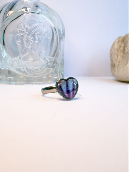 Zebrina Mallow Heart Ring