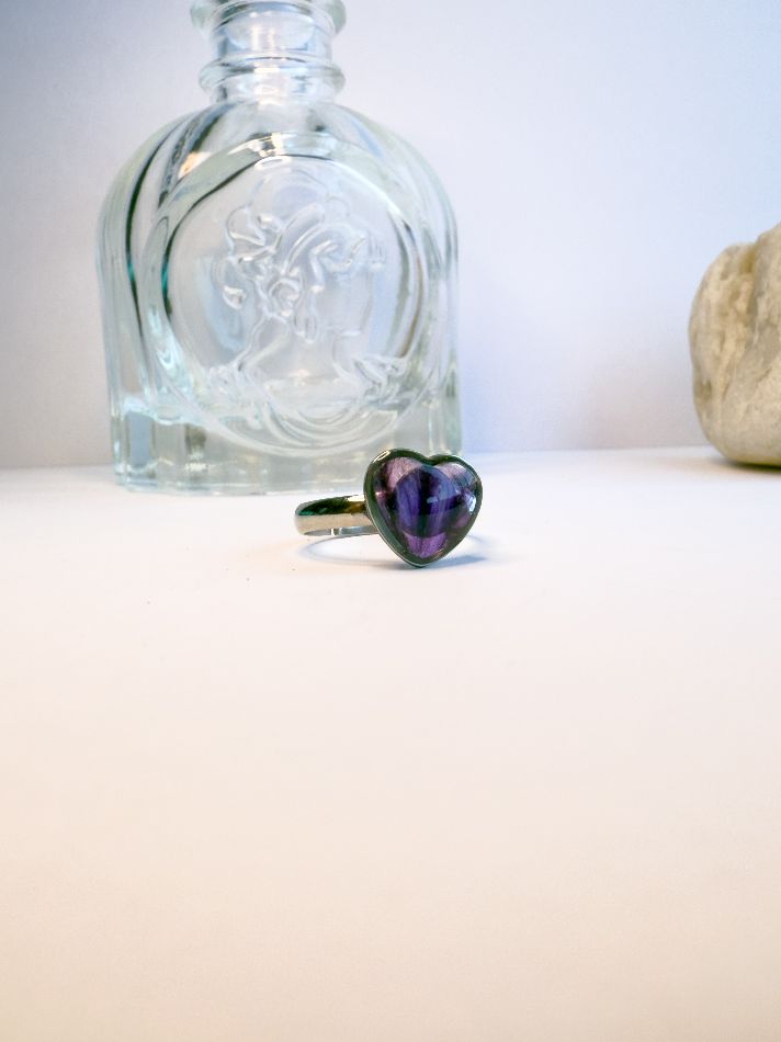 Zebrina Mallow Heart Ring