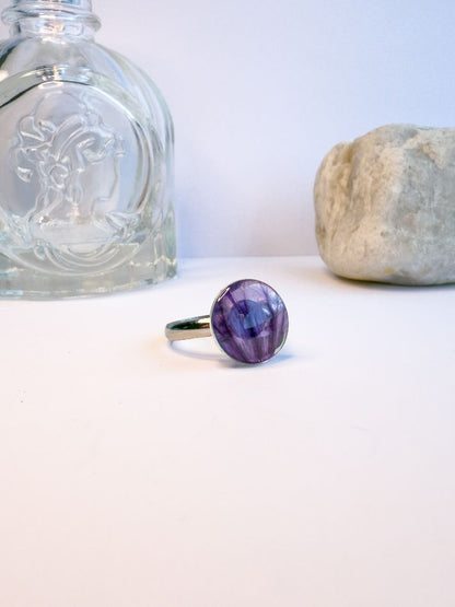 Purple Cloud Mallow Adjustable Ring