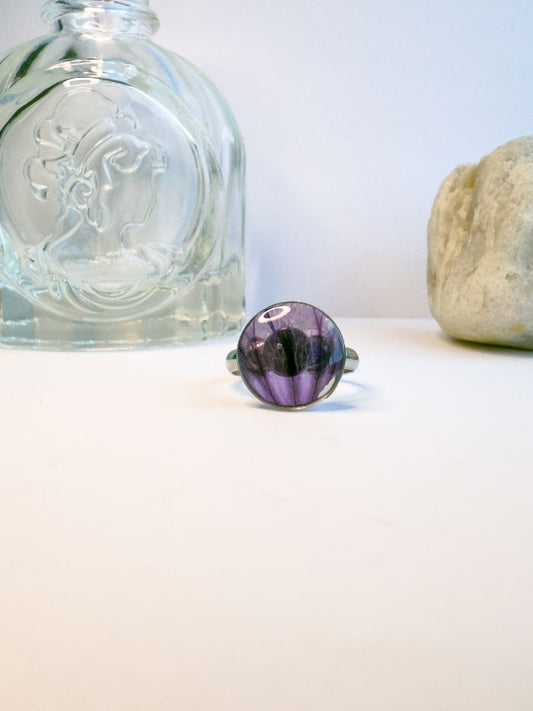 Purple Cloud Mallow Adjustable Ring