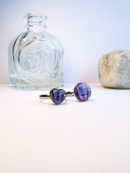Purple Cloud Mallow Heart Ring