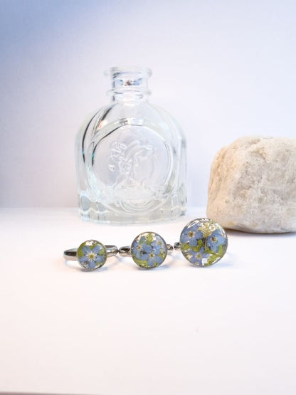 Queen Anne's Lace & Forget-Me-Not Ring